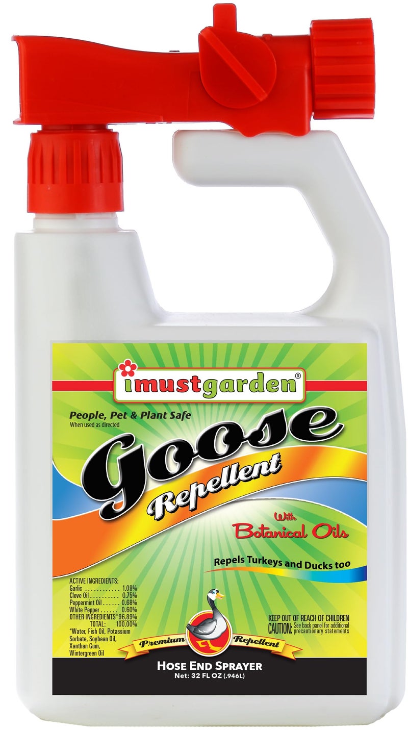IMUSTGARDEN I Must Garden Goose Repellent Concentrate - 32oz Hose End Sprayer (Geese, Turkey, Ducks) - Image 1